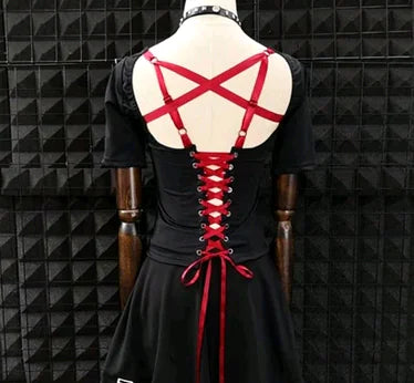 Women’s Fitted Hollow Star Cut-Out Dress, Strap Sleeves