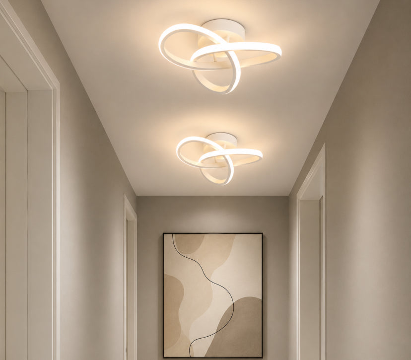 Modern LED Ceiling Light Clover Loop Design