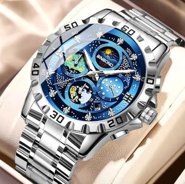 AquaQuartz Pro: Sleek Business Watch, Waterproof Design