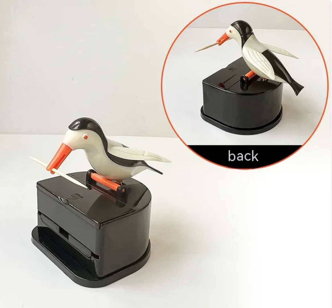 Household Push-Type Bird Automatic Pop-up Toothpick Box