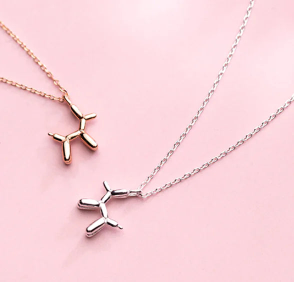 S925 Silver Dog Pendant Necklace - Cute Animal Design