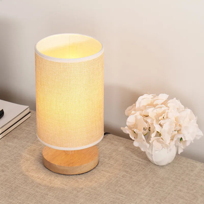 Wooden Modern Bedside LED Lamp