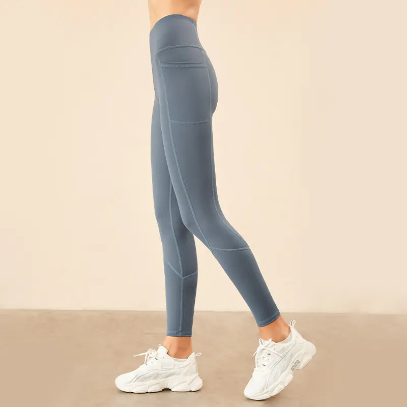Double-Sided High Waist Yoga Pants with Pockets