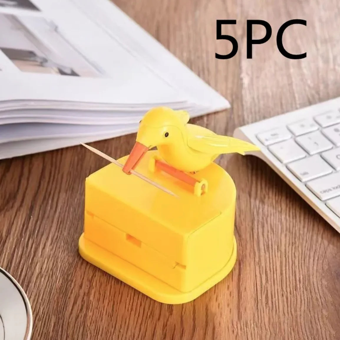 Household Push-Type Bird Automatic Pop-up Toothpick Box