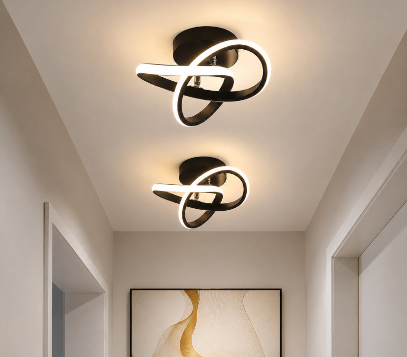 Modern LED Ceiling Light Clover Loop Design