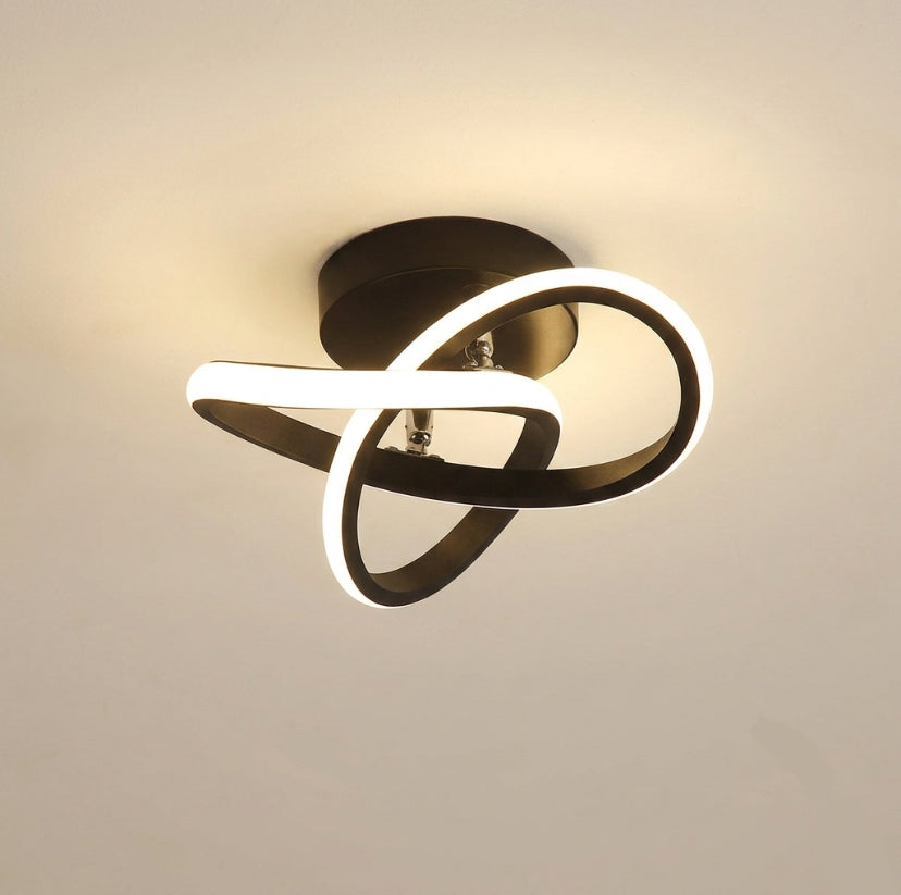 Modern LED Ceiling Light Clover Loop Design