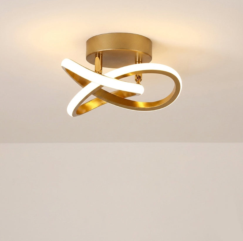 Modern LED Ceiling Light Clover Loop Design