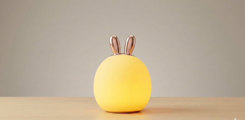 Cute Adjustable Touch-Activated Silicone Deer Rabbit Ears Night Light