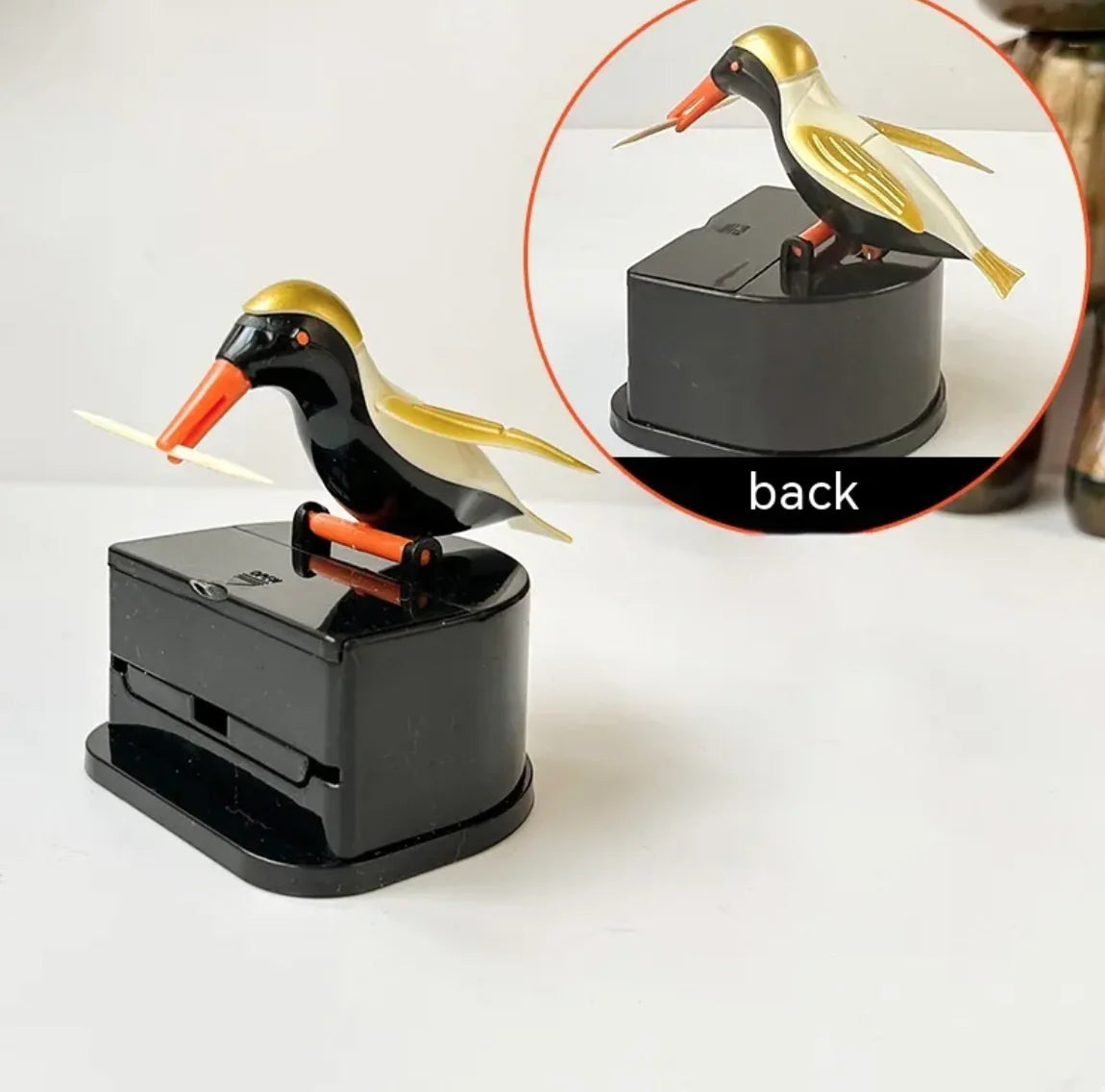 Household Push-Type Bird Automatic Pop-up Toothpick Box