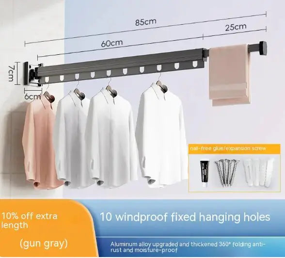 Suction Cup Foldable Clothes Hanger Drying Rack