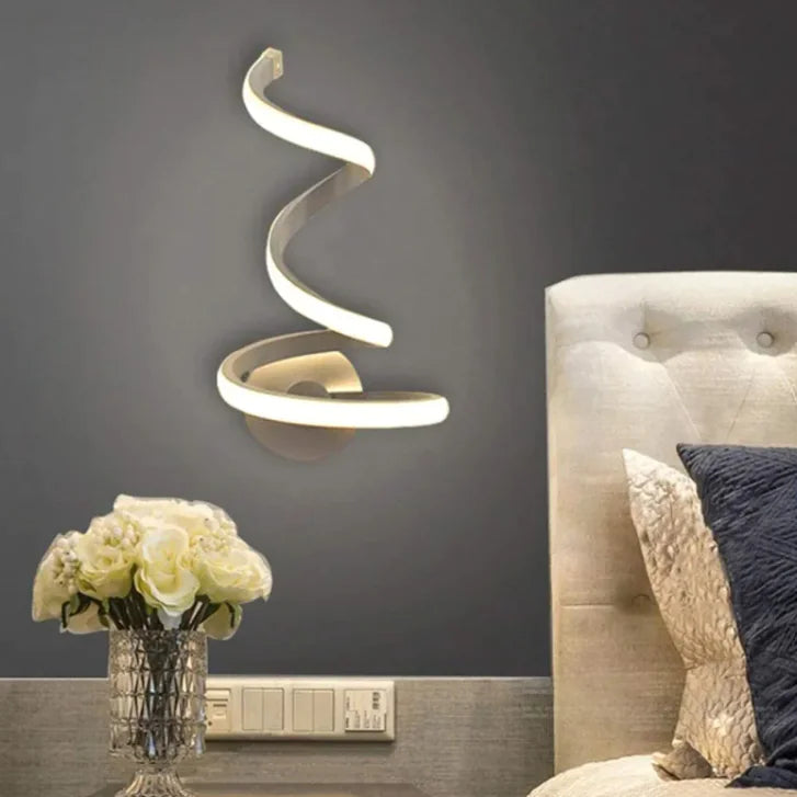 50K LED Spiral Twisted Helix: Modern & Versatile Light Fixture Wall Lamp