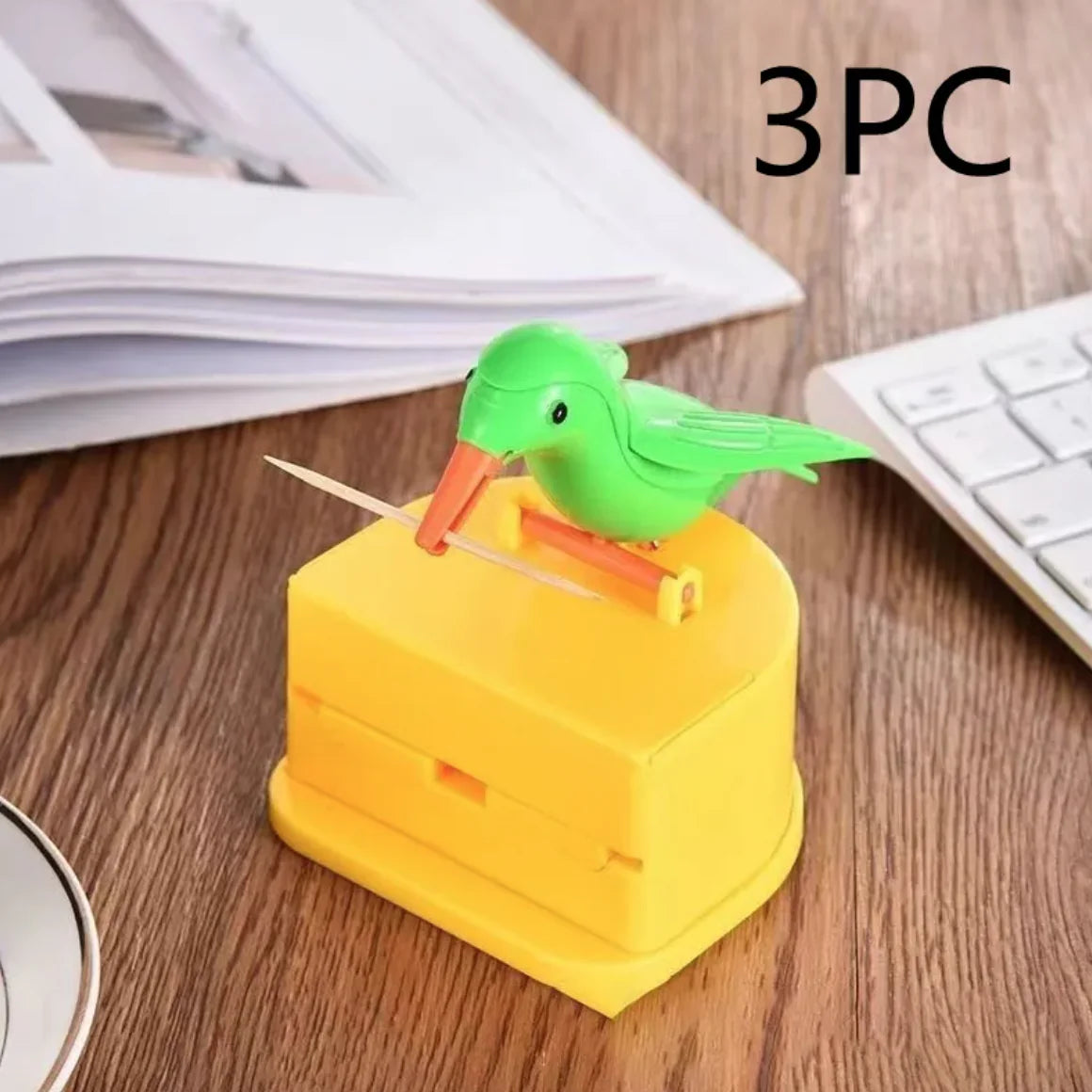 Household Push-Type Bird Automatic Pop-up Toothpick Box