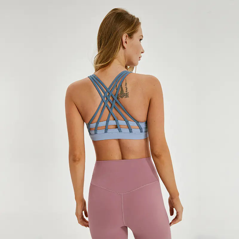 New Color-Block Sports Bra for Yoga and Fitness