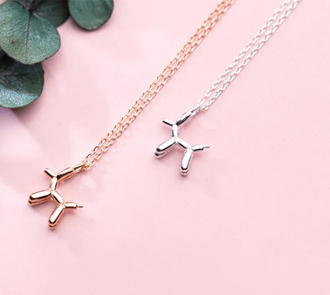 S925 Silver Dog Pendant Necklace - Cute Animal Design