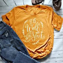 "It Is Well With My Soul Graphic Short Sleeve T-Shirt"