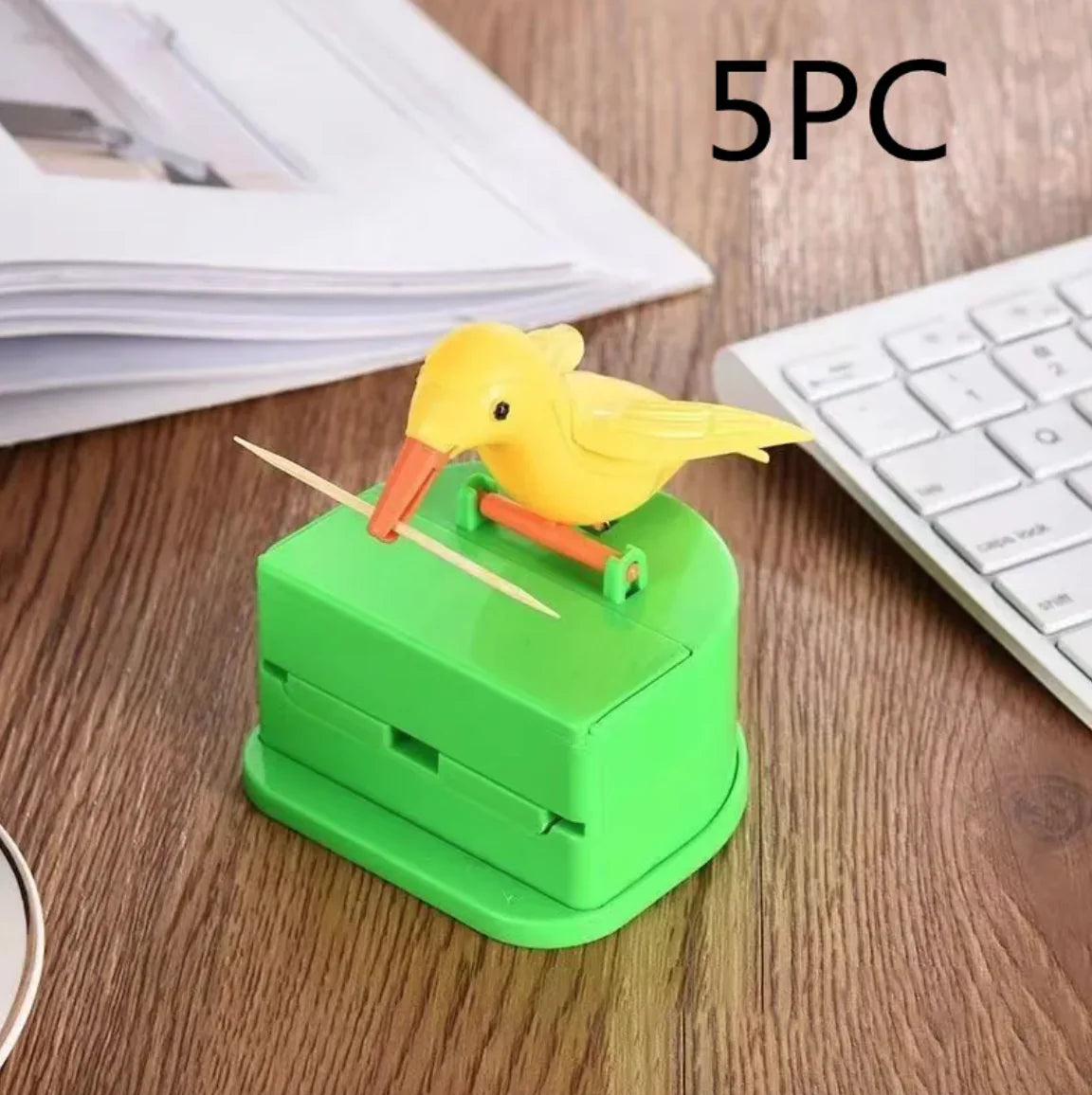Household Push-Type Bird Automatic Pop-up Toothpick Box