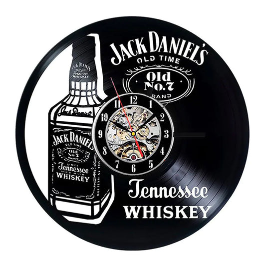 Whiskey Vinyl Record Wall Clock