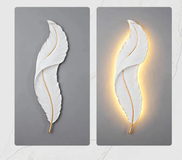 Decorative LED Quill Feather Wall Light: Sleek, Stylish Illumination Lamp