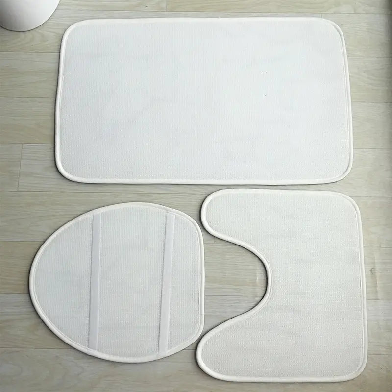 Green Non-Slip Absorbent Bathroom Floor Mat Set