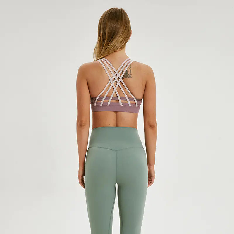 New Color-Block Sports Bra for Yoga and Fitness