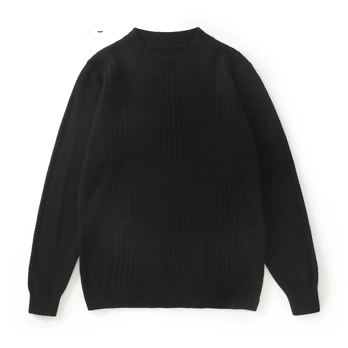 Basic All-Match Men's Knit Sweater for Autumn & Winter