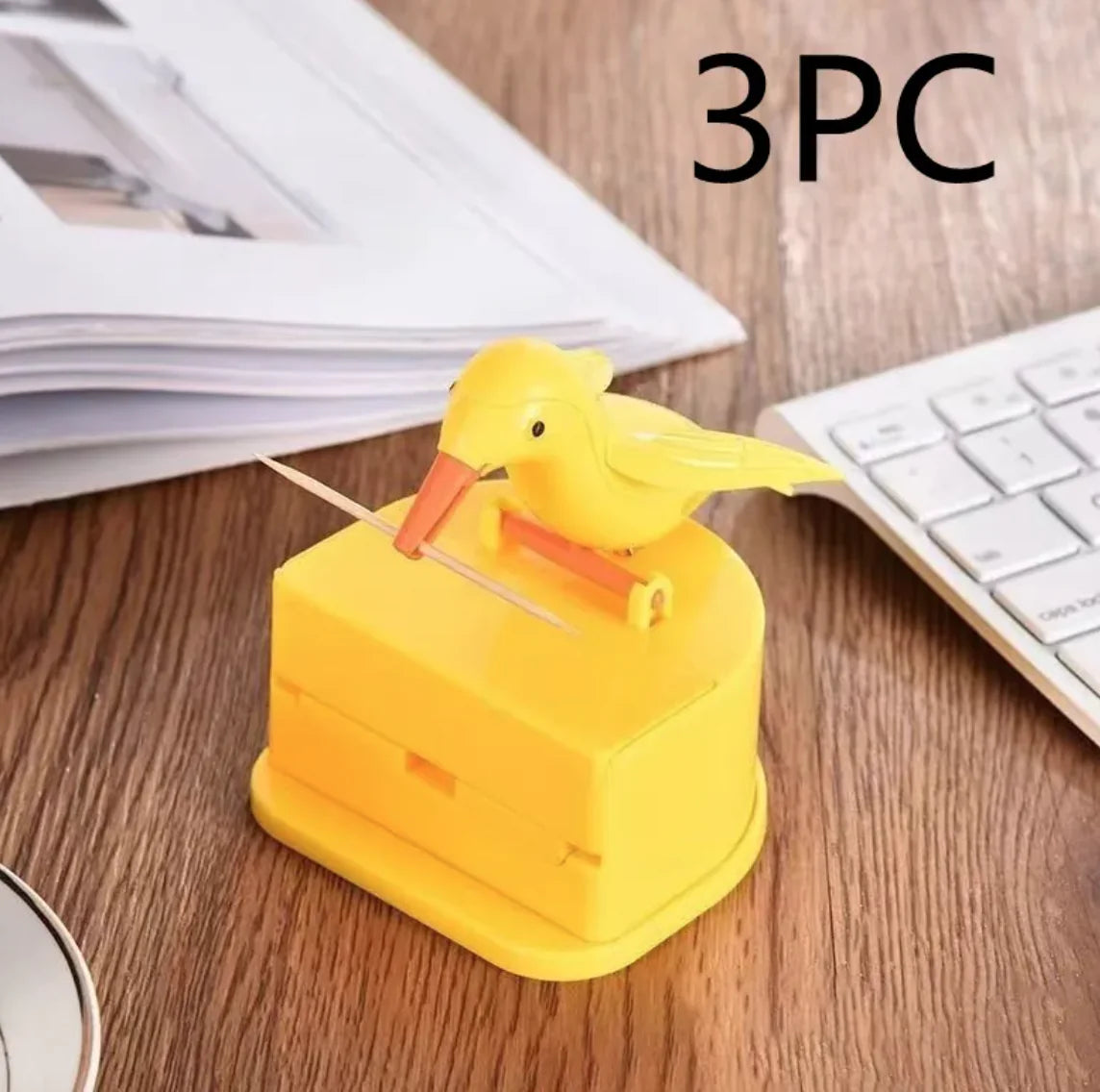 Household Push-Type Bird Automatic Pop-up Toothpick Box