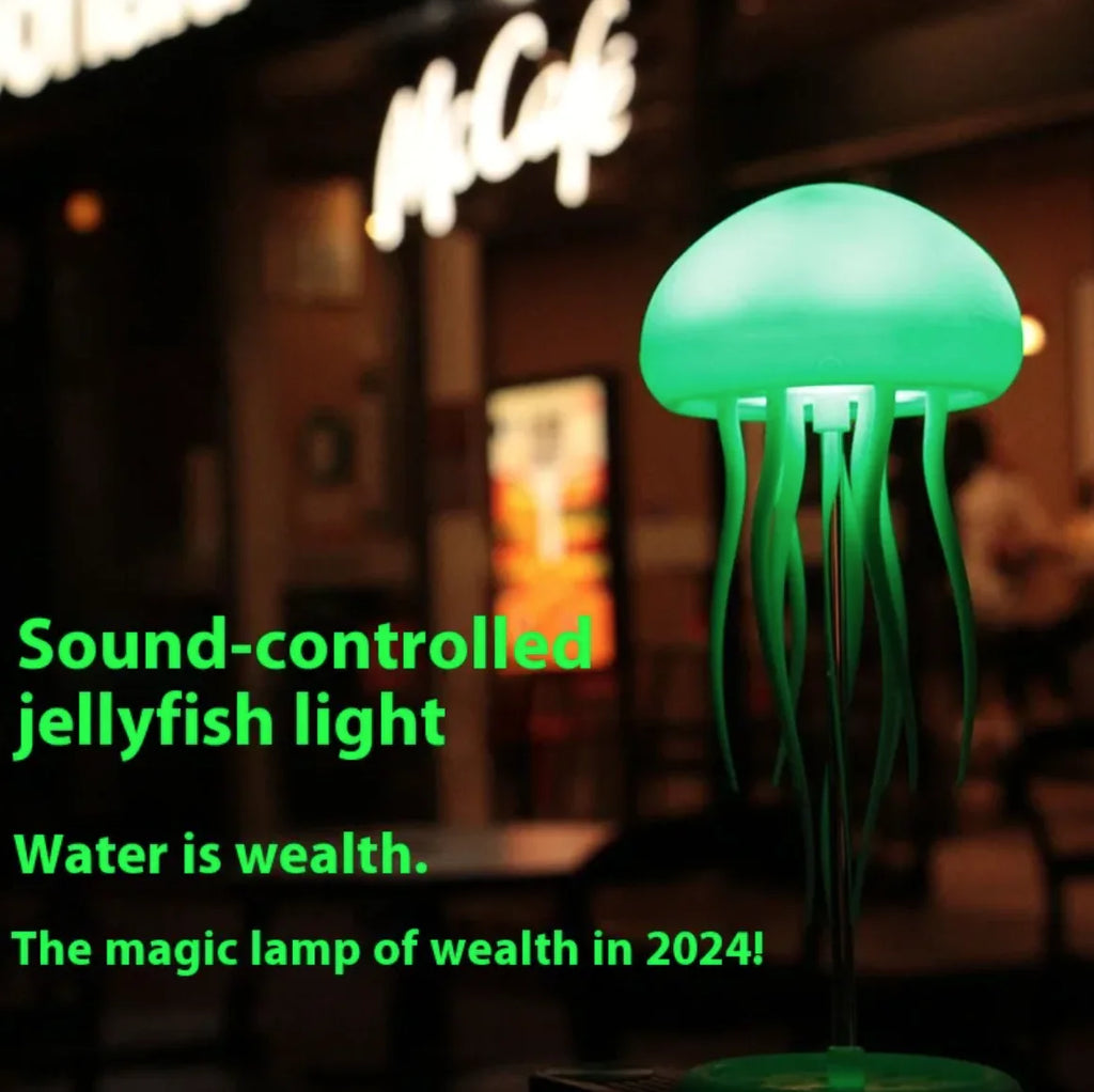 Portable Sound-Controlled LED Jellyfish Mood Night Lamp Light