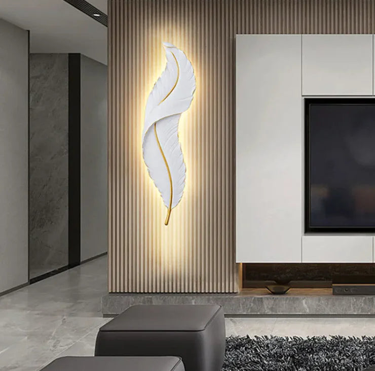Decorative LED Quill Feather Wall Light: Sleek, Stylish Illumination Lamp