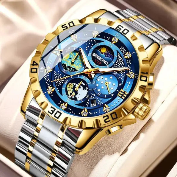 AquaQuartz Pro: Sleek Business Watch, Waterproof Design