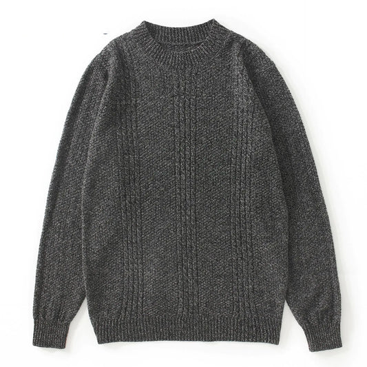 Basic All-Match Men's Knit Sweater for Autumn & Winter