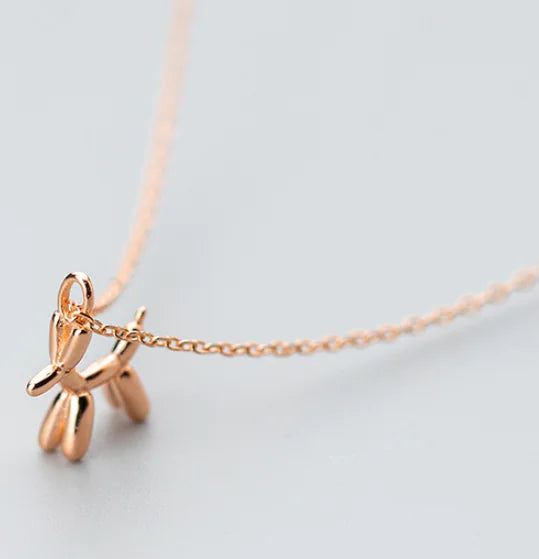 S925 Silver Dog Pendant Necklace - Cute Animal Design