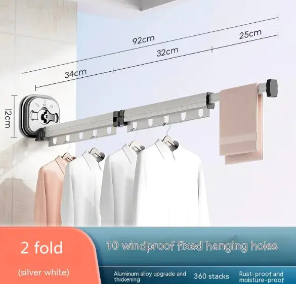 Suction Cup Foldable Clothes Hanger Drying Rack