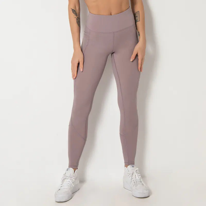 Double-Sided High Waist Yoga Pants with Pockets