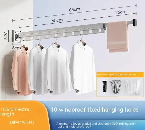 Suction Cup Foldable Clothes Hanger Drying Rack