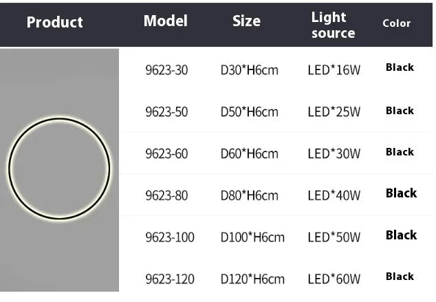 USB Halo Round Modern Wall Lamp Light