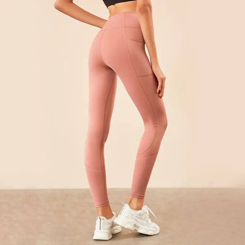 Double-Sided High Waist Yoga Pants with Pockets