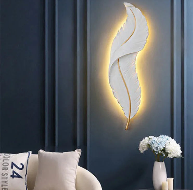 Decorative LED Quill Feather Wall Light: Sleek, Stylish Illumination Lamp